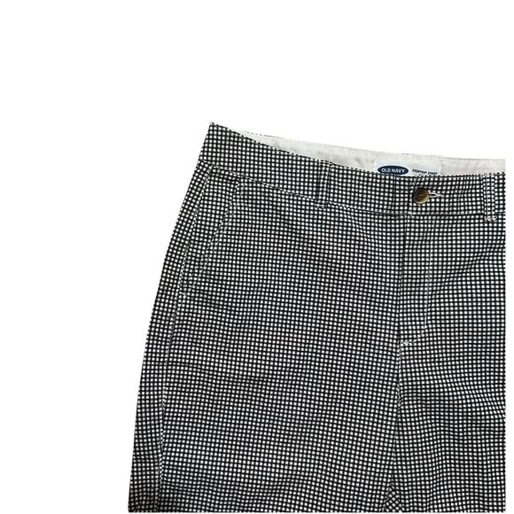 Old Navy Womens Everyday Short 14 Black Gingham High Rise‎ Seersucker Preppy - Picture 6 of 7